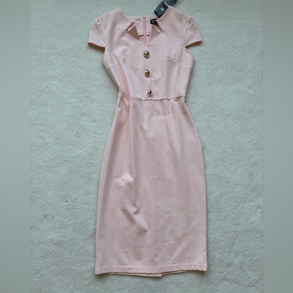Escada Elegant Pink Button-Down Dress